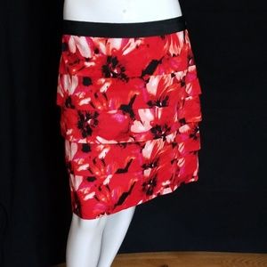 🌹LARRY LEVINE FLORAL LAYERED SKIRT🌟CLEARANCE🌟